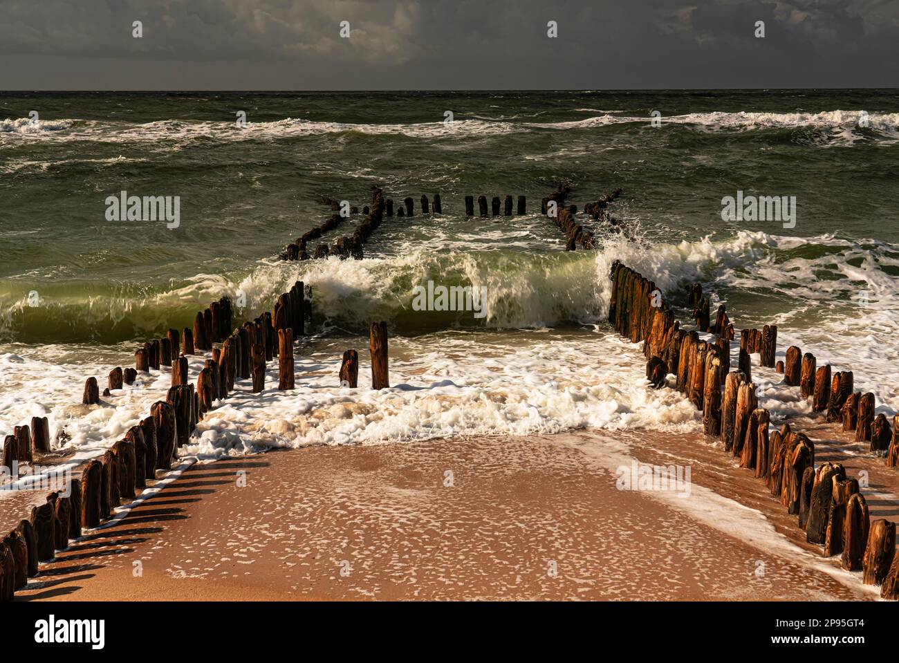 Mare surf, Rantum, isola Sylt Foto Stock