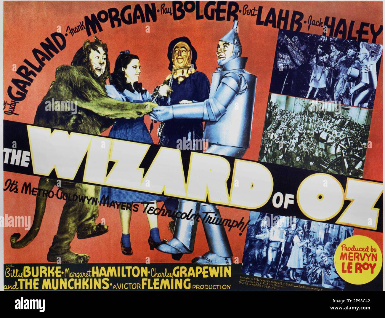 1939 : il poster originale del film di JUDY GARLAND ( 1922 - 1969 ) , Frank Morgan , Bert Lahb , Jack Haley e RAY BOLGER nel mago di Oz ( il mago di Oz ) Di Victor Fleming - USA - FILM - FILM - CINEMA - poster pubblicitario - poster - pubblicità - locandina ---- Archivio GBB Foto Stock