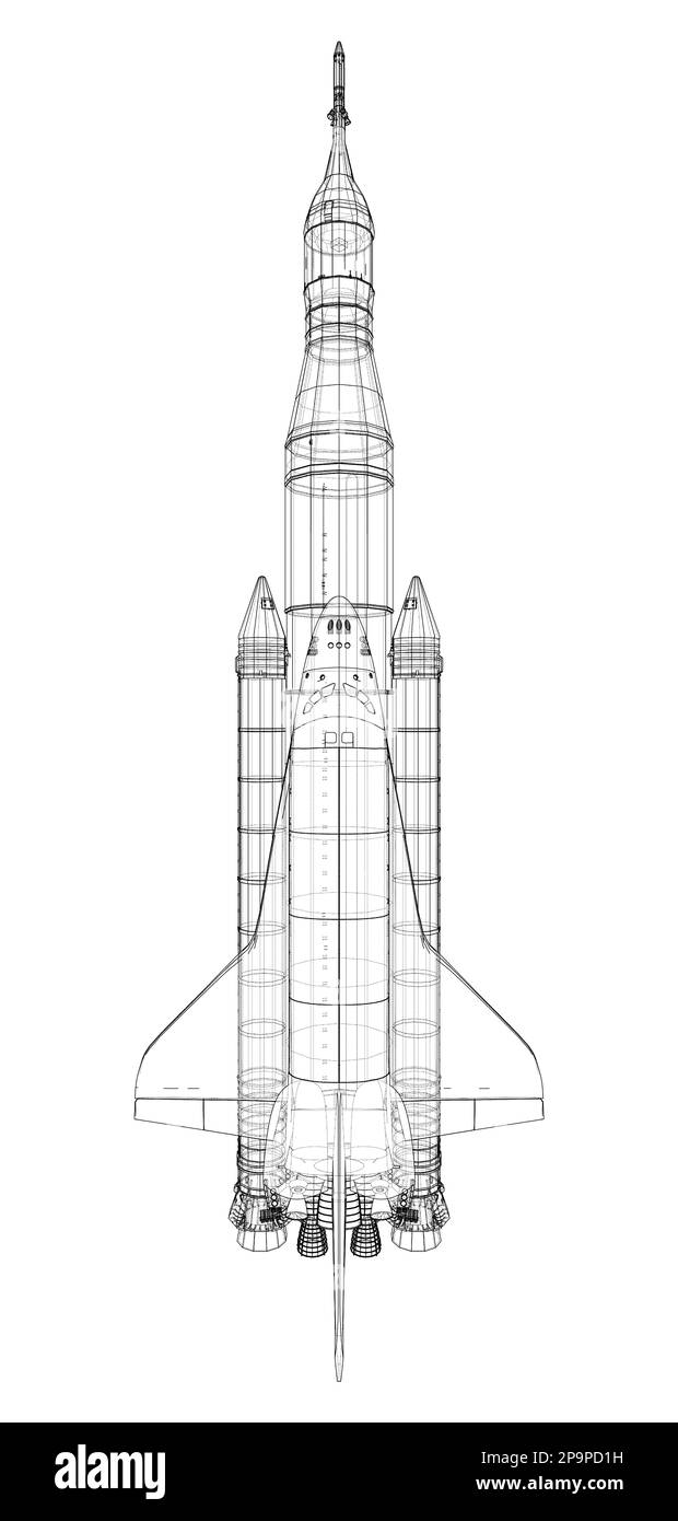 Navetta per il trasporto di razzi Foto Stock