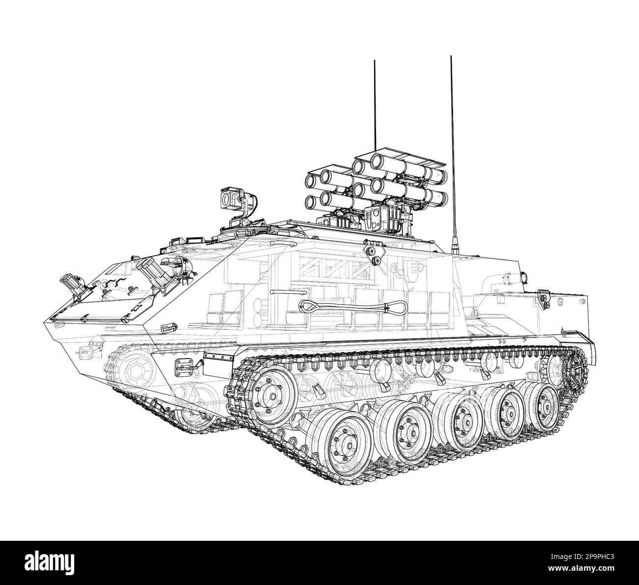 Auto blindata anticarro Foto Stock