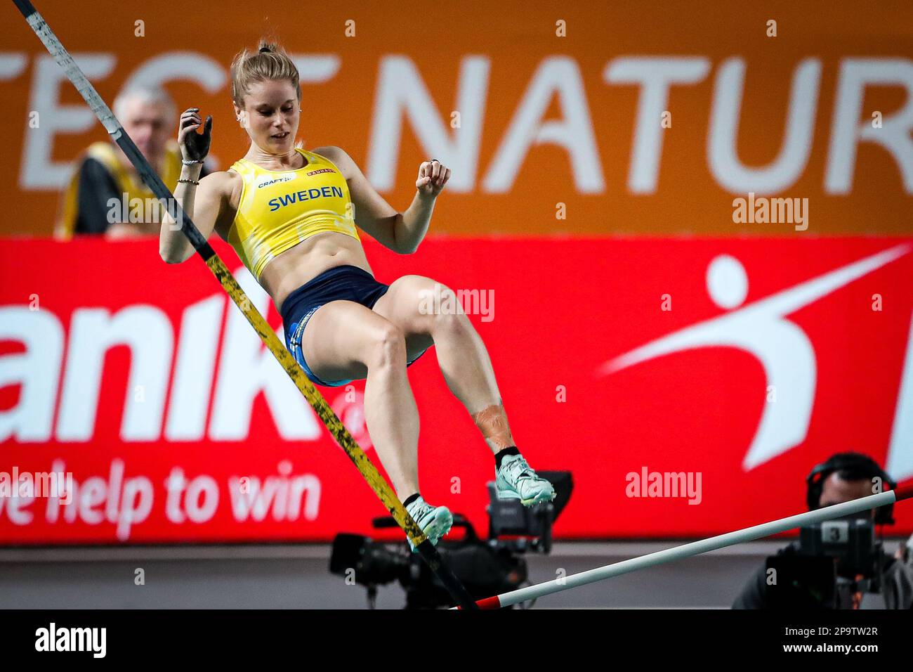 Istanbul, Turchia, 4 marzo 2023. Michaela Meijer di Svezia compete alla Pole Vault Women Final durante i Campionati europei di Atletica 2023 - Day 2 all'Atakoy Arena di Istanbul, Turchia. Marzo 4, 2023. Credito: Nikola Krstic/Alamy Foto Stock