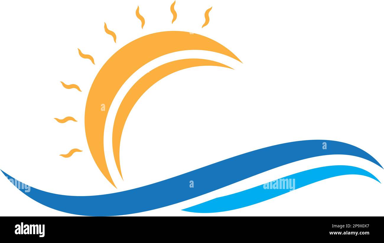icona del tramonto disegno del simbolo dell'illustrazione del vettore Illustrazione Vettoriale