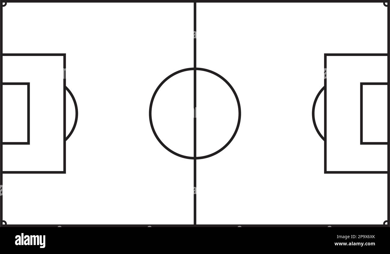 campo di calcio icona vettore illustrazione simbolo disegno Illustrazione Vettoriale