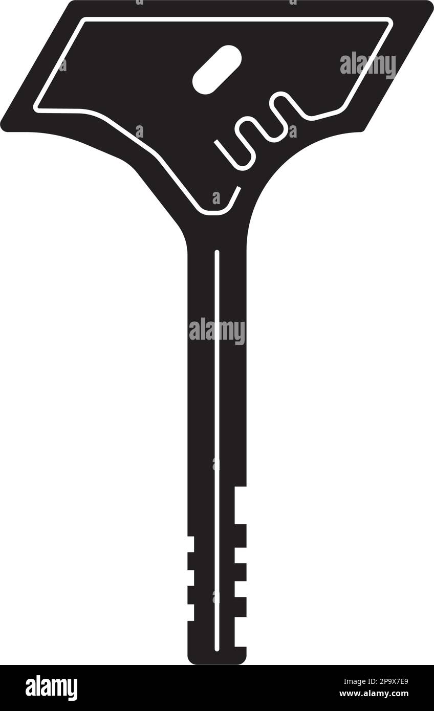 Icona chiave disegno grafico vettoriale simbolo tecnologia Illustrazione Vettoriale