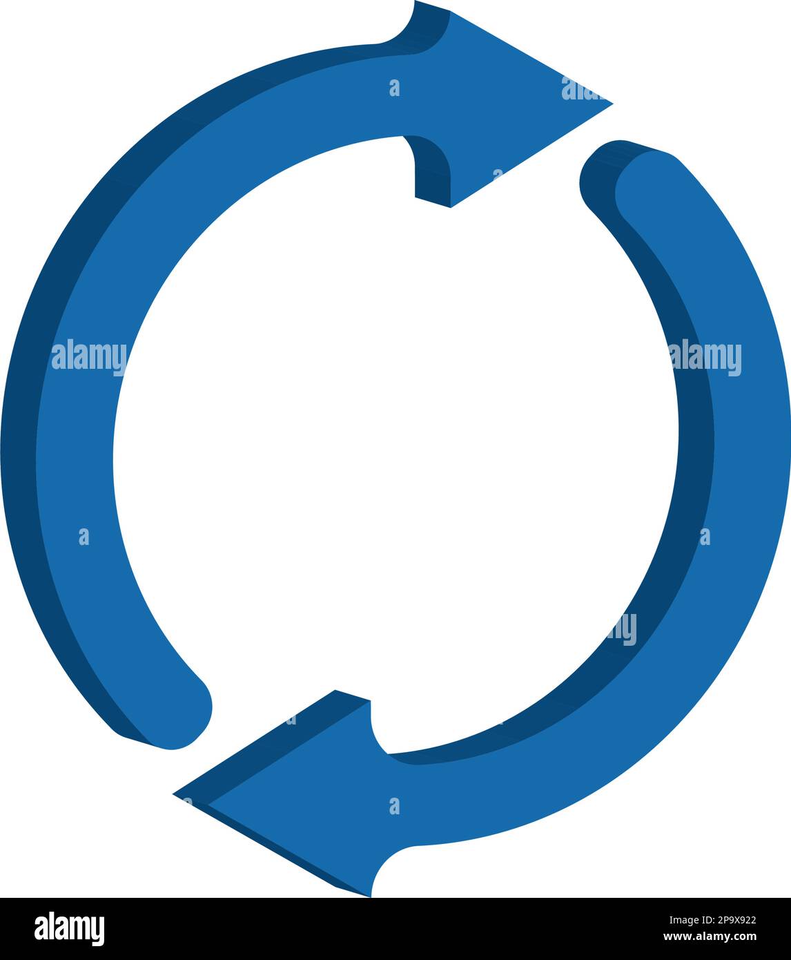 Rotazione ciclica, ricorrenza di riciclo, rinnovo. Illustrazione dell'icona vettore piatto Illustrazione Vettoriale