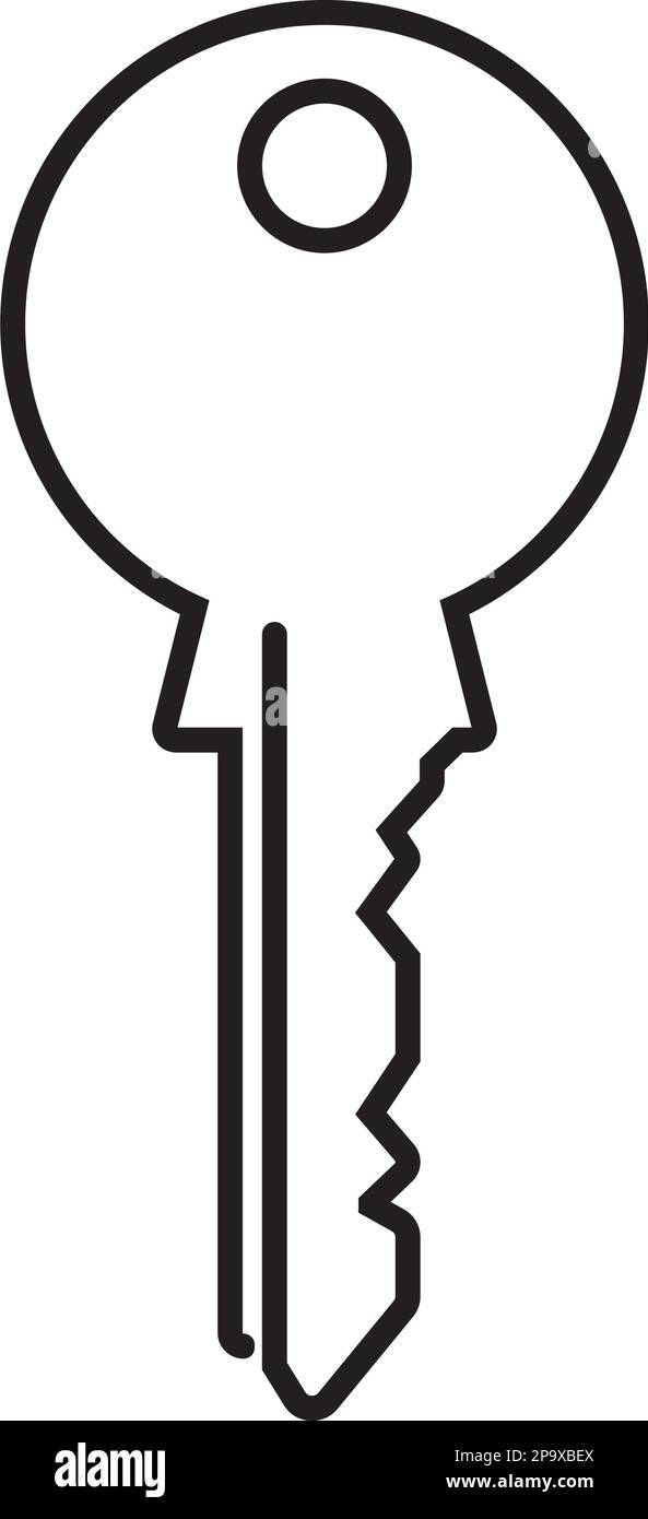 Icona chiave disegno grafico vettoriale simbolo tecnologia Illustrazione Vettoriale