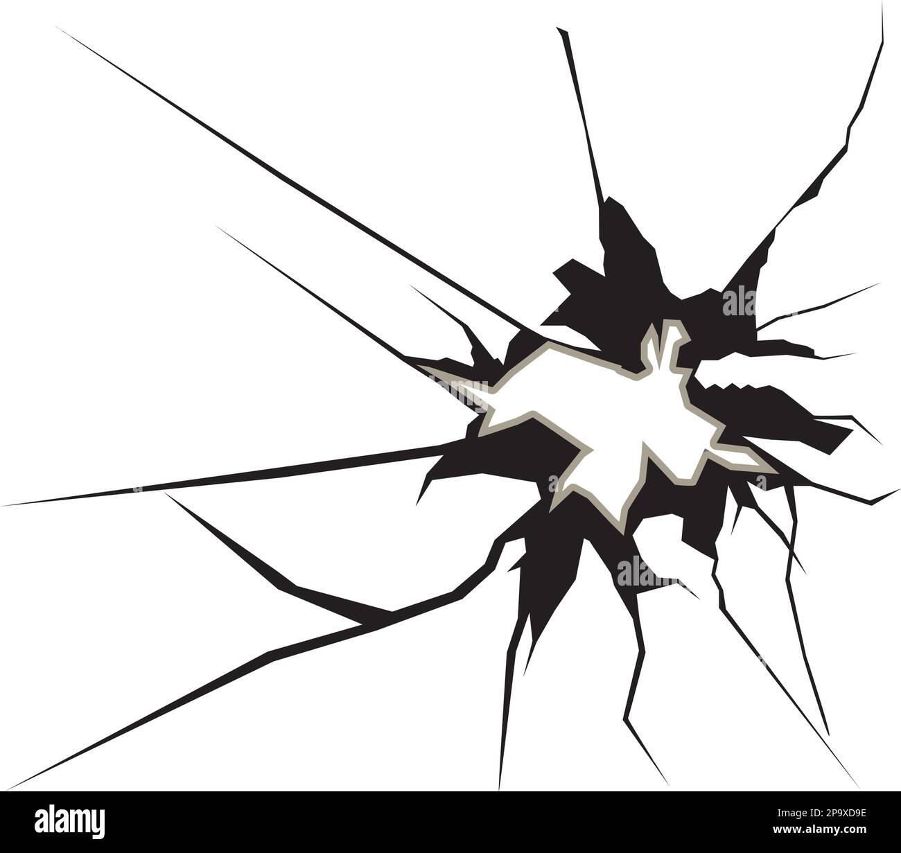 disegno del simbolo dell'illustrazione vettoriale dell'icona a specchio rotta Illustrazione Vettoriale