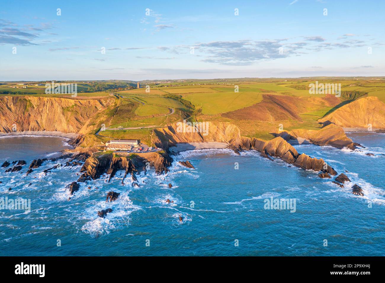 Hartland Quay, Devon, Inghilterra, Regno Unito, Europa Foto Stock