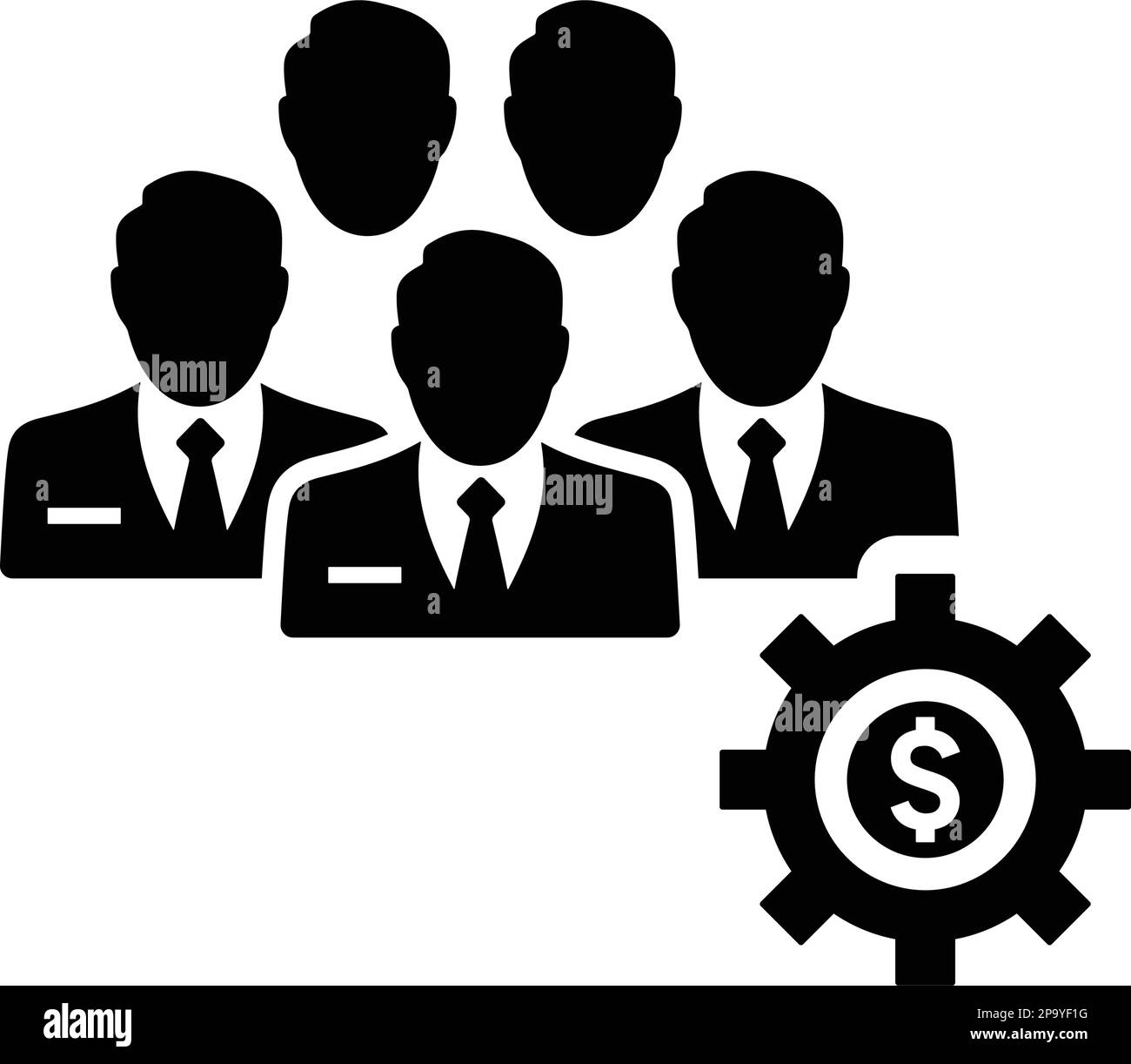 Icona Gruppo aziendale - simbolo da utilizzare su app mobili, supporti di stampa e web design o qualsiasi tipo di progetto. Illustrazione Vettoriale