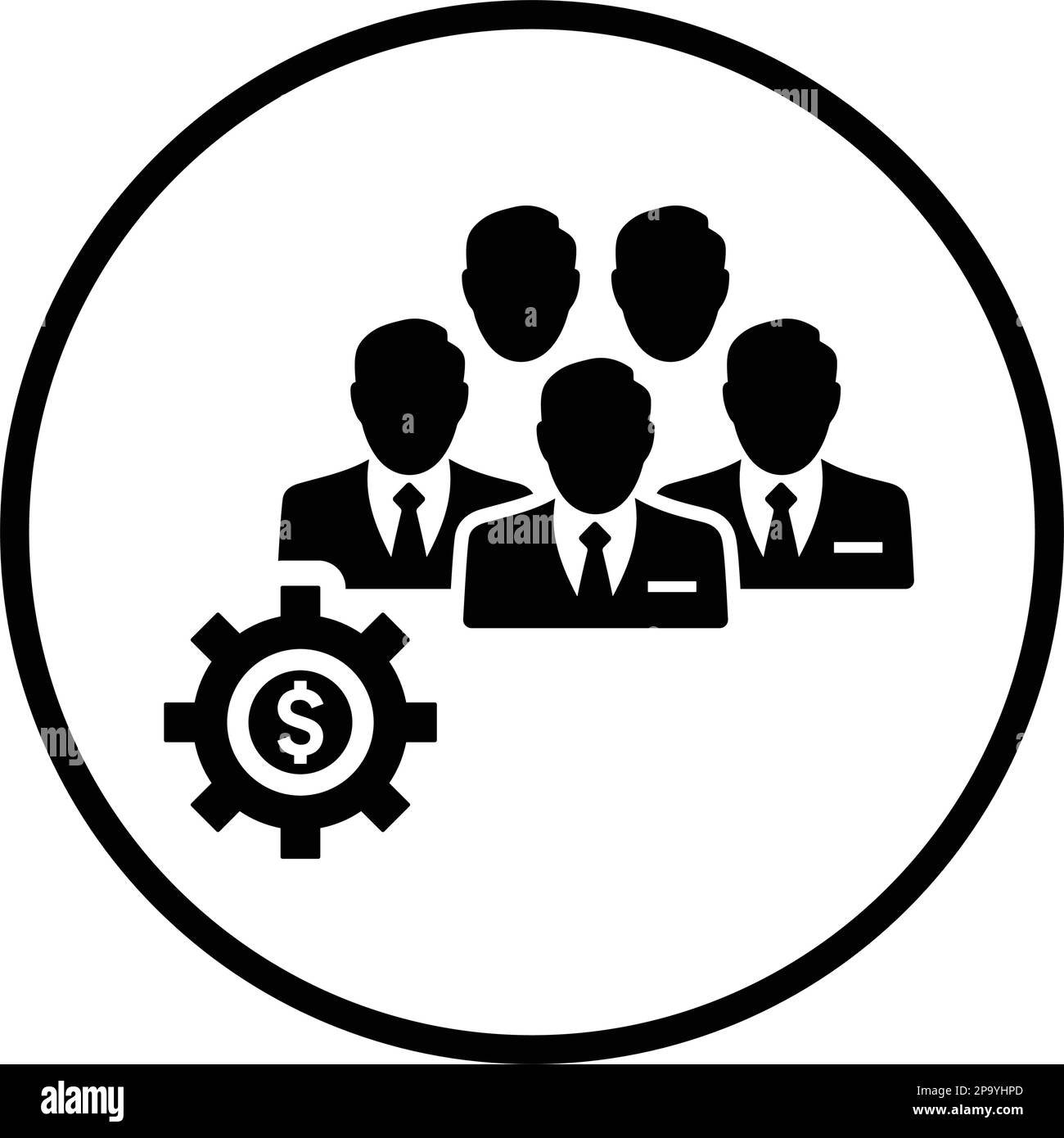 Icona Gruppo aziendale - simbolo da utilizzare su app mobili, supporti di stampa e web design o qualsiasi tipo di progetto. Illustrazione Vettoriale