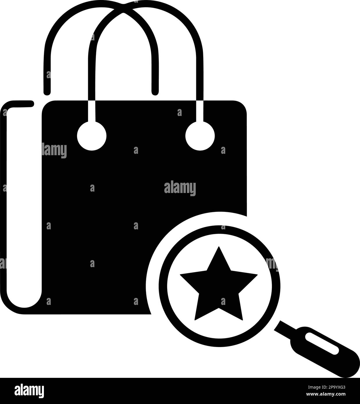 Icona dei prodotti preferiti, icona di ricerca. Grafica vettoriale per uso diverso. Illustrazione Vettoriale