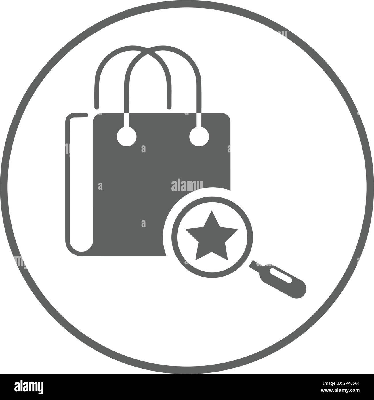 Icona dei prodotti preferiti, icona di ricerca. Grafica vettoriale per uso diverso. Illustrazione Vettoriale