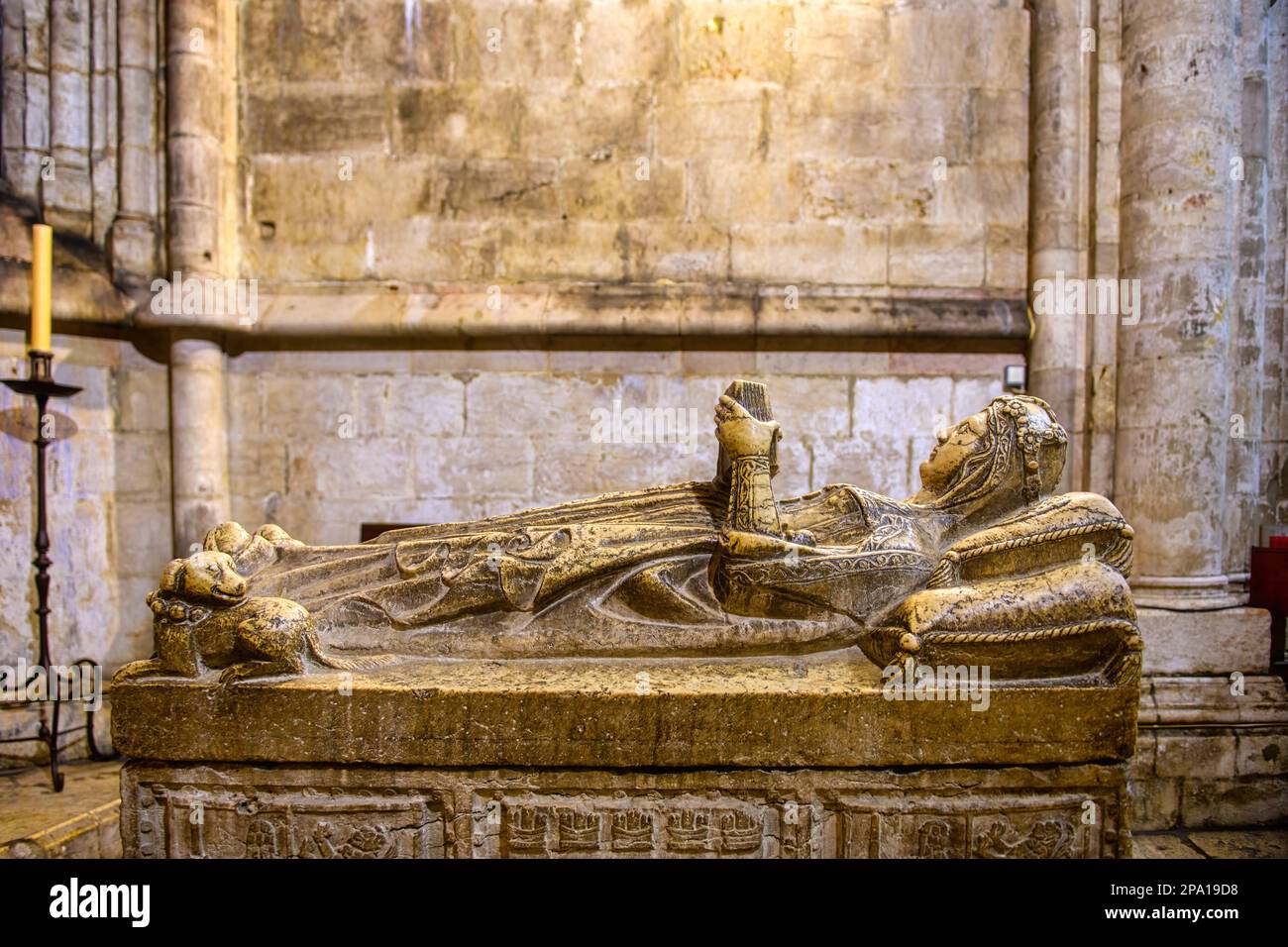 Caratteristiche degli interni della Cattedrale di Lisbona, Portogallo Foto Stock