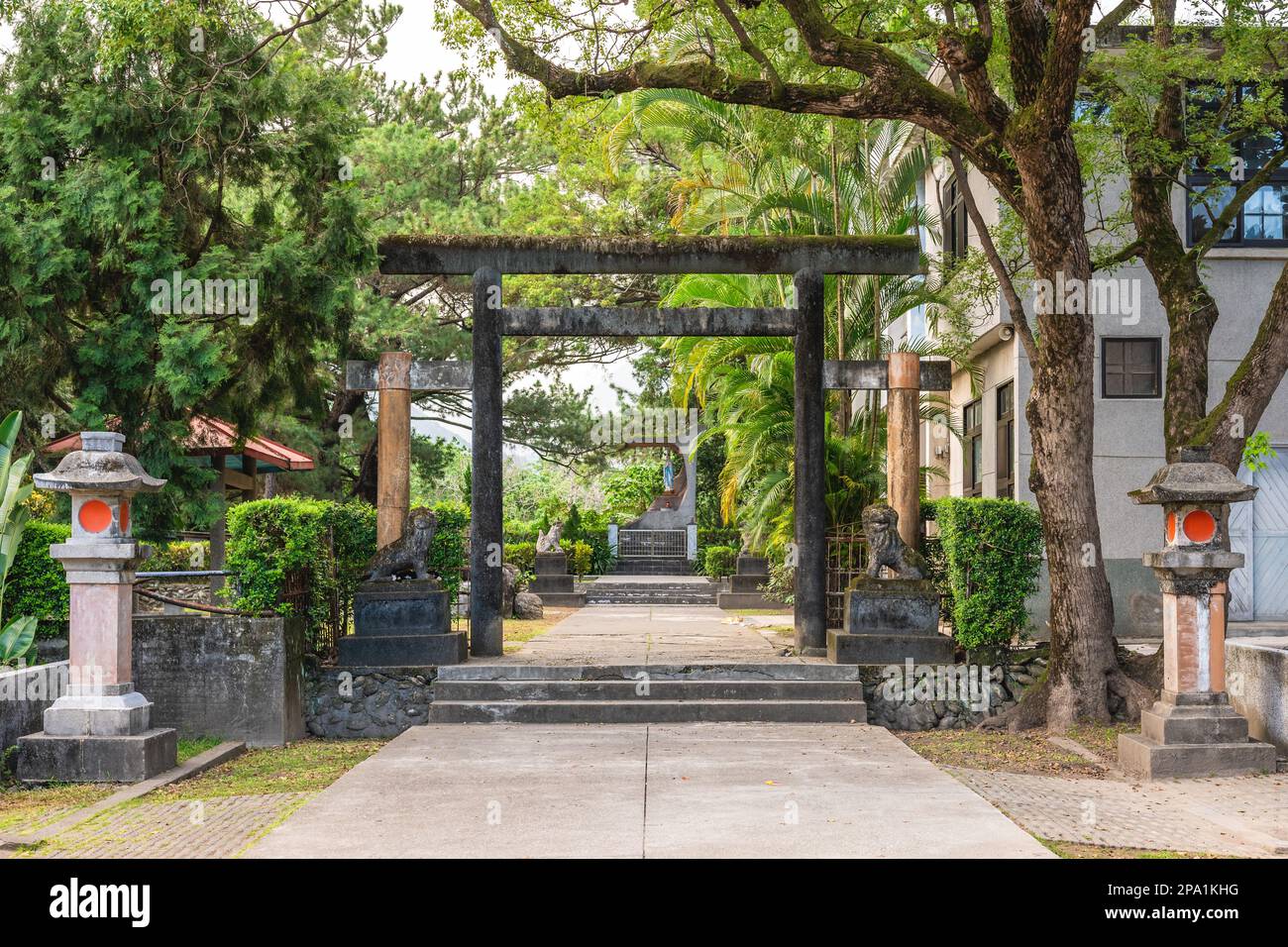 Ex sito del Santuario di Xincheng Shinto a Hualien, Taiwan Foto Stock