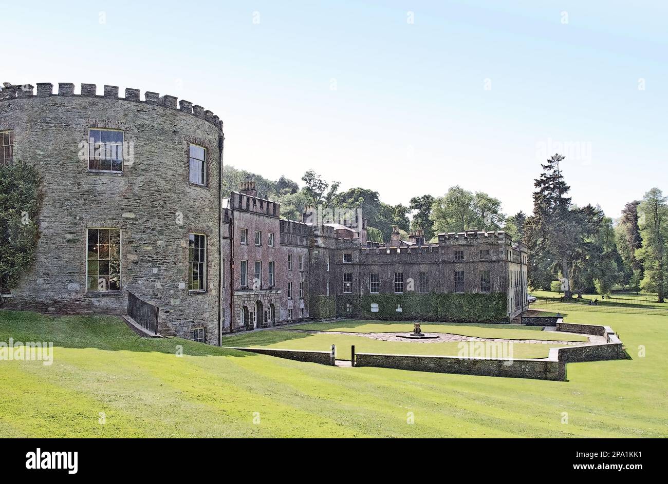 Esterno Port Eliot House a St Germany nel sud-est della Cornovaglia una foto illustrazione Foto Stock