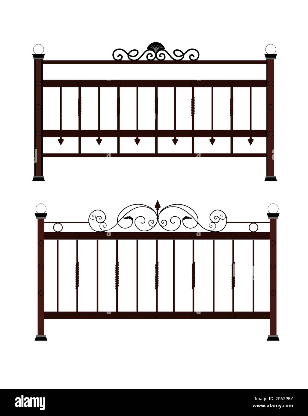 Recinzione di gate isolata. Ingresso metallo vettore. Illustrazione del vettore della porta di recinzione isolata su sfondo bianco Illustrazione Vettoriale