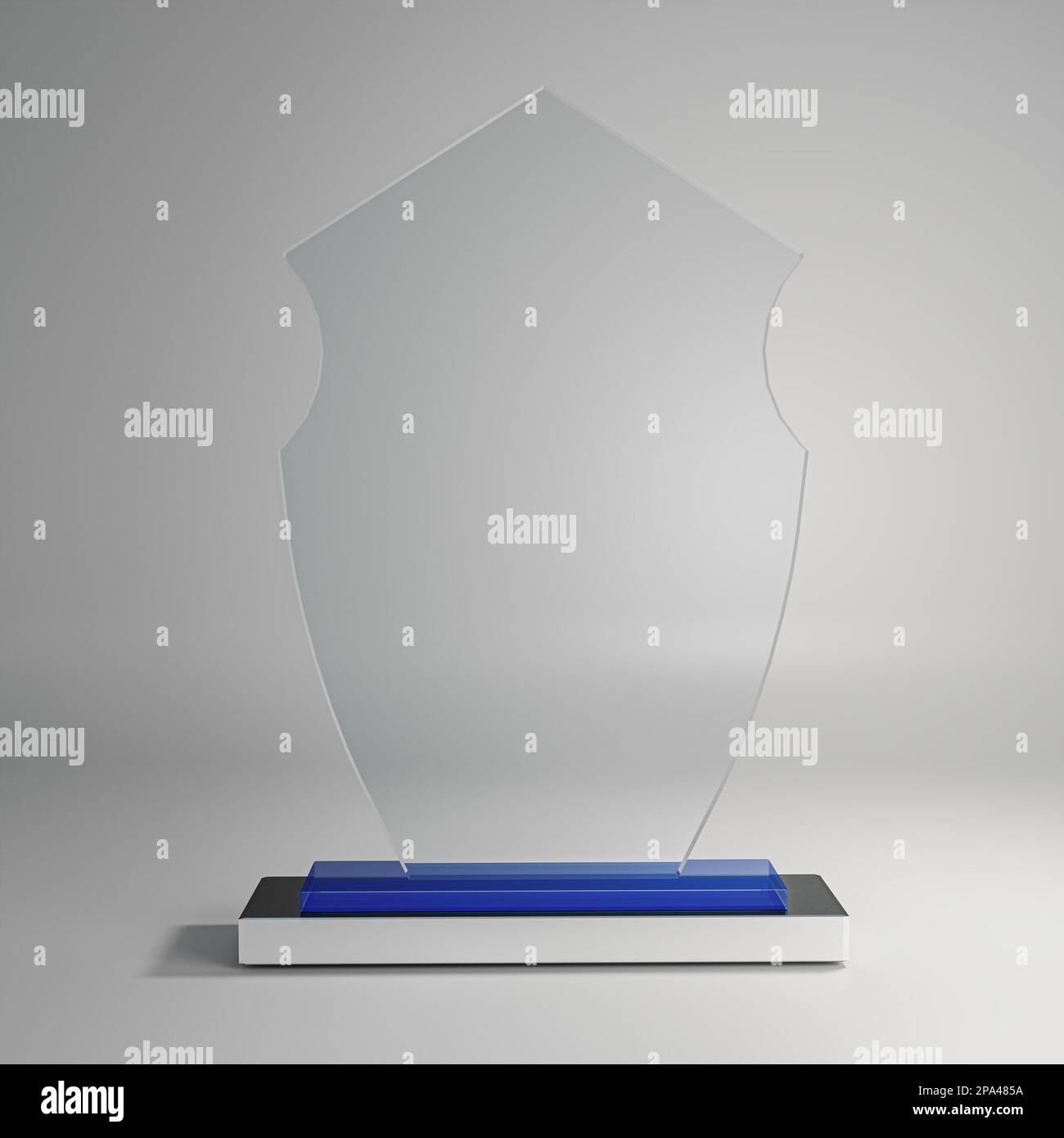 immagine priva di royalty per il modello crystal trophy 3d, immagine mockup per il premio crystal trophy 3d Foto Stock