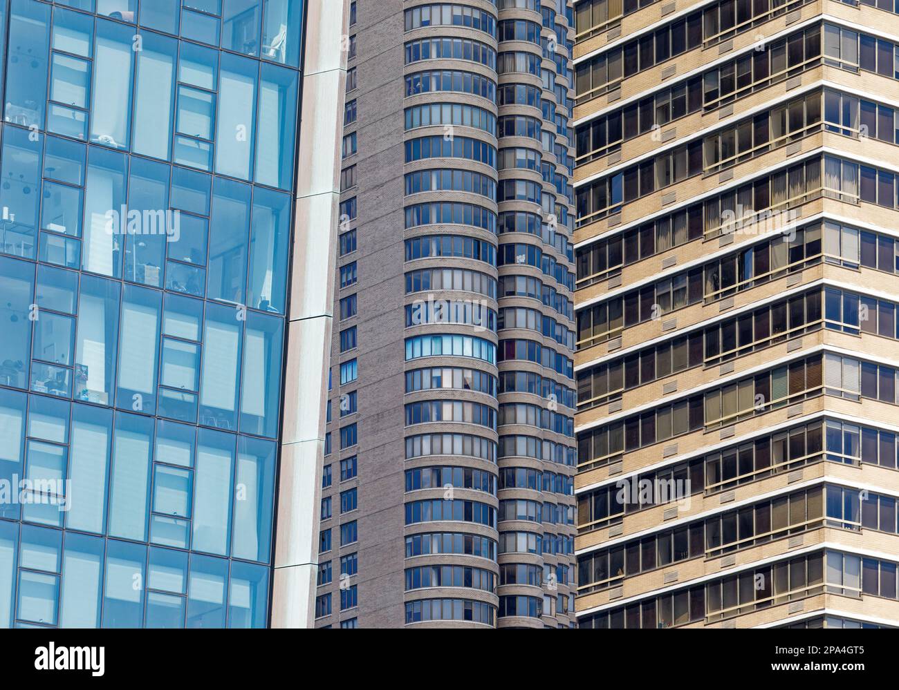 NYC Midtown: Sandwich di rame, Corinthian e Manhattan Place, nel quartiere Murray Hill di Manhattan. Foto Stock