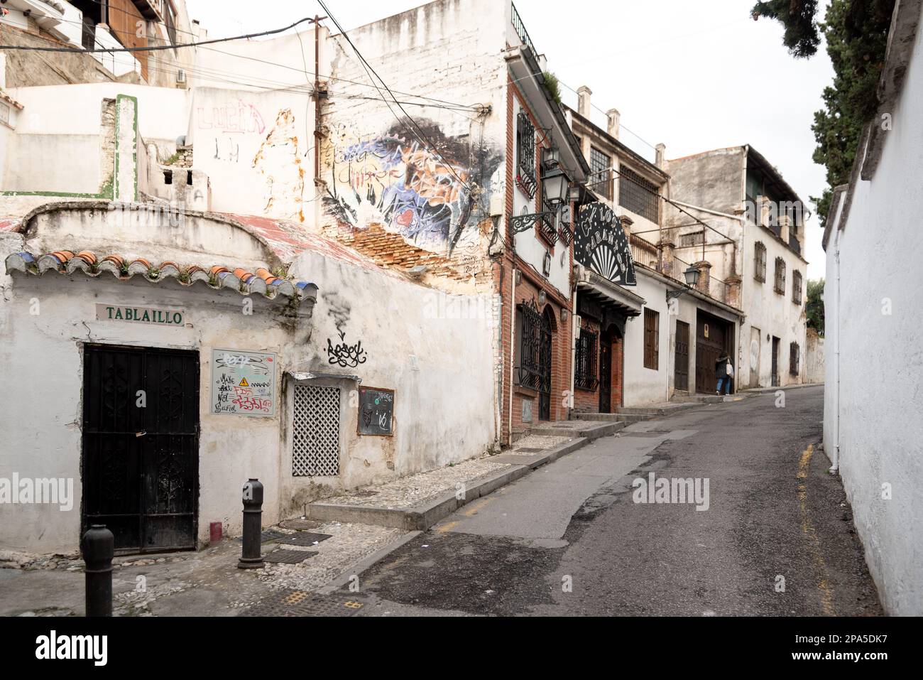 Strade di Albaicin a Granda, Andalusia, Spagna Foto Stock