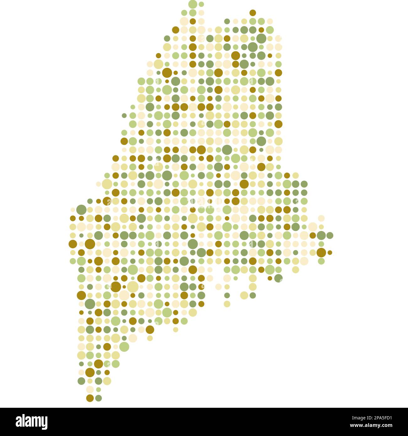 Maine Map Silhouette pixelated modello generativo illustrazione Illustrazione Vettoriale