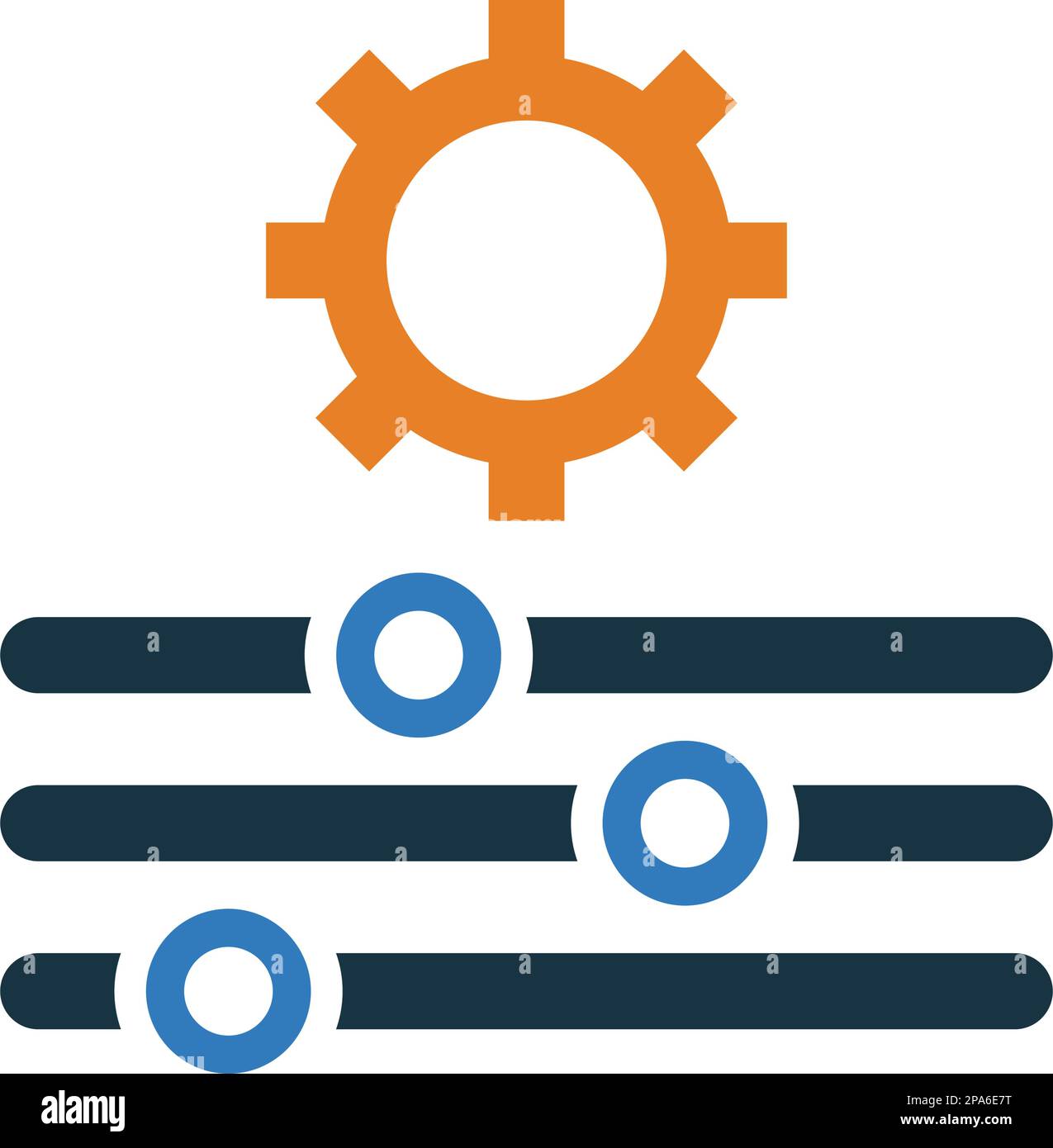 Impostazioni, opzioni, preferenze disegno icone modello illustrazione vettoriale per grafica e web design o per scopi commerciali. Illustrazione Vettoriale
