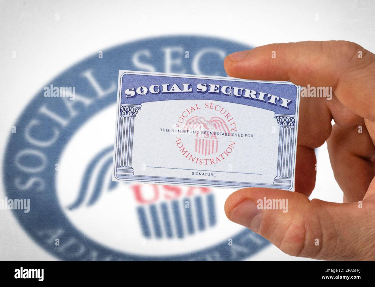 Carta di sicurezza sociale Foto Stock