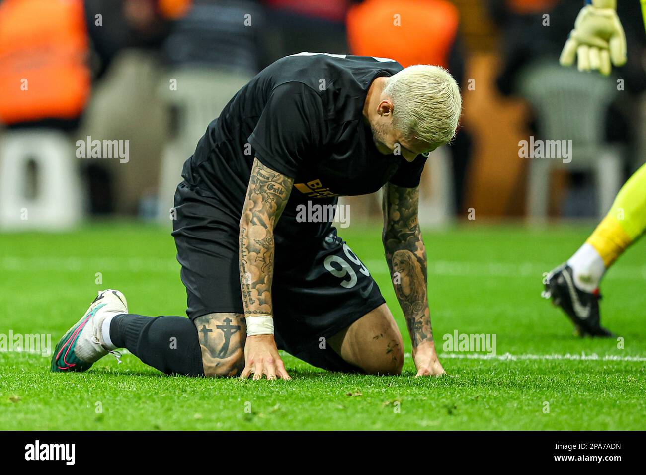 ISTANBUL, TURKIYE - 11 MARZO: Mauro Icardi di Galatasaray durante la partita di Super Lig Turca tra Galatasaray e Kasimpasa a Nef Stadyumu il 11 marzo 2023 a Istanbul, Turkiye (Foto di /Orange Pictures) Foto Stock