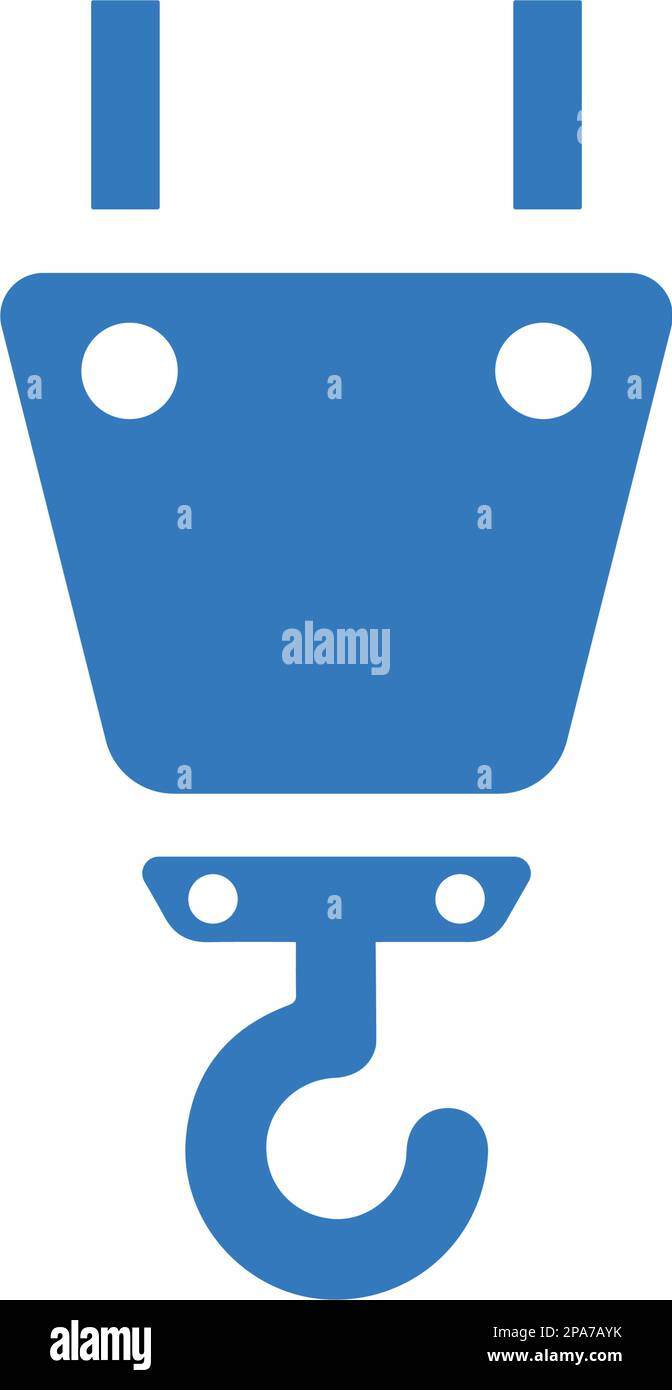 Icona gancio gru. Icona bella, meticolosamente progettata. Vettore ben organizzato e modificabile per qualsiasi utilizzo. Illustrazione Vettoriale