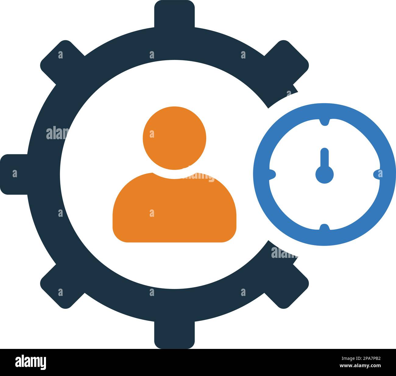 L'icona delle impostazioni di produttività è isolata su sfondo bianco. Utilizzo per grafica e web design o scopi commerciali. File EPS vettoriale. Illustrazione Vettoriale
