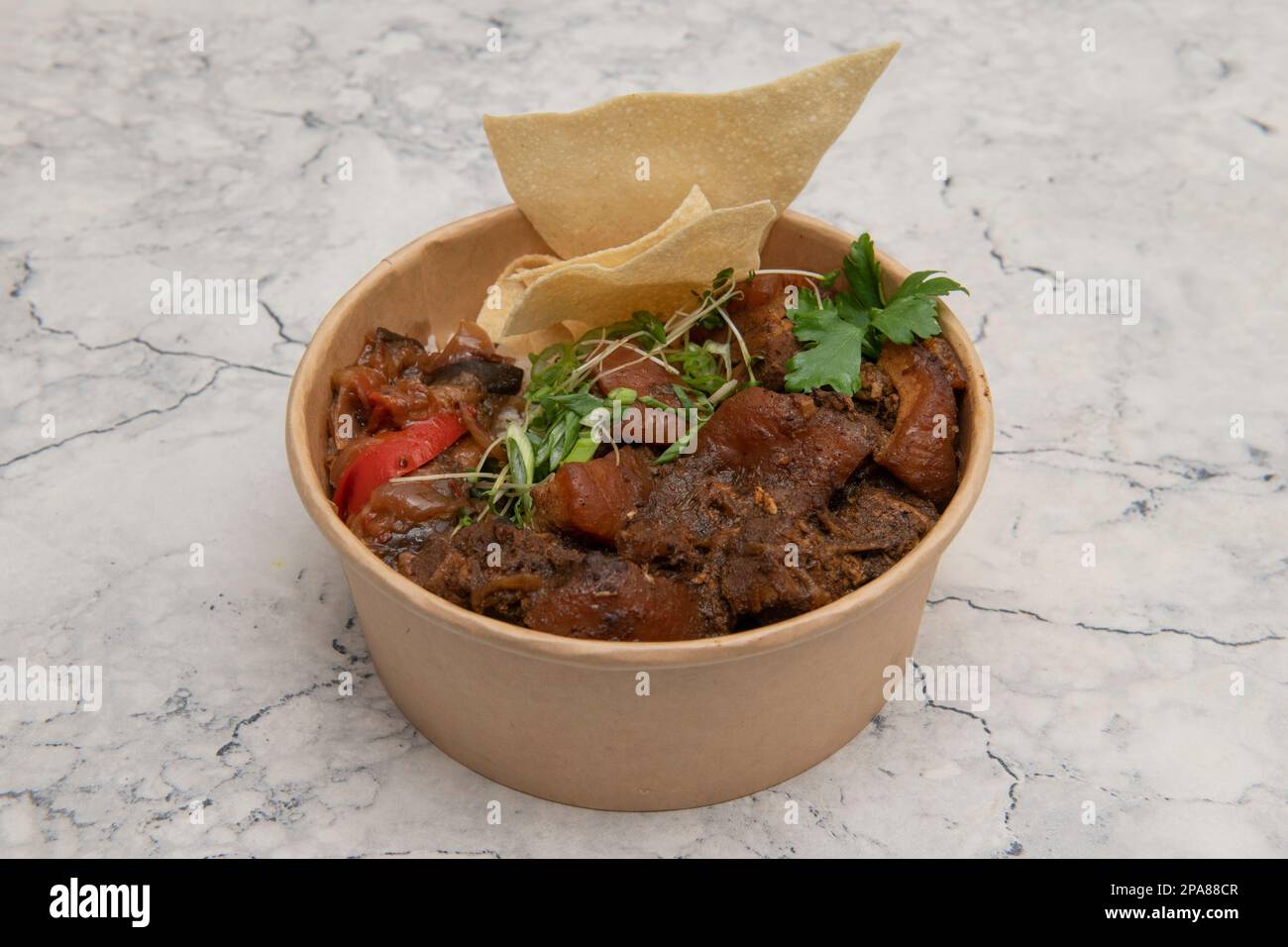 Curry di maiale nero Foto Stock