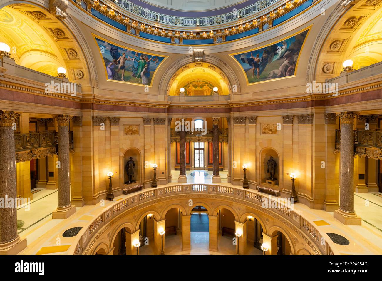 Minnesota state Capitol Rotunda e ingresso principale Foto Stock