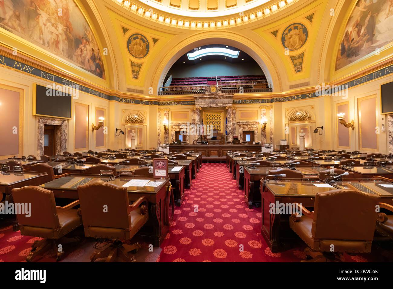 Camera del Senato del Campidoglio del Minnesota Foto Stock