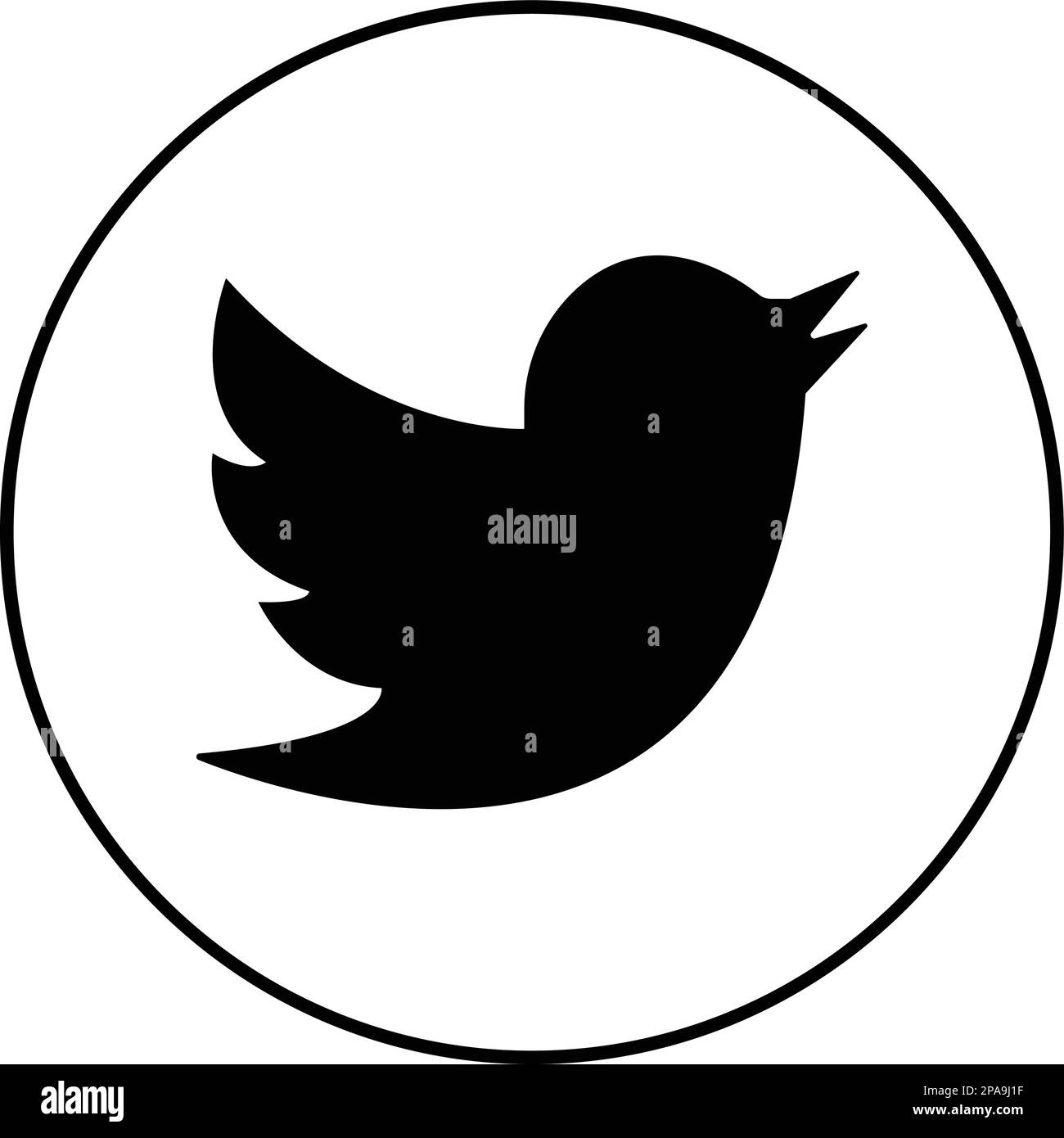 Logo Twitter Bird. Logo realistico di icone sui social media. Twitter - icona popolare del pulsante dei social media, Instant Messenger Illustrazione Vettoriale