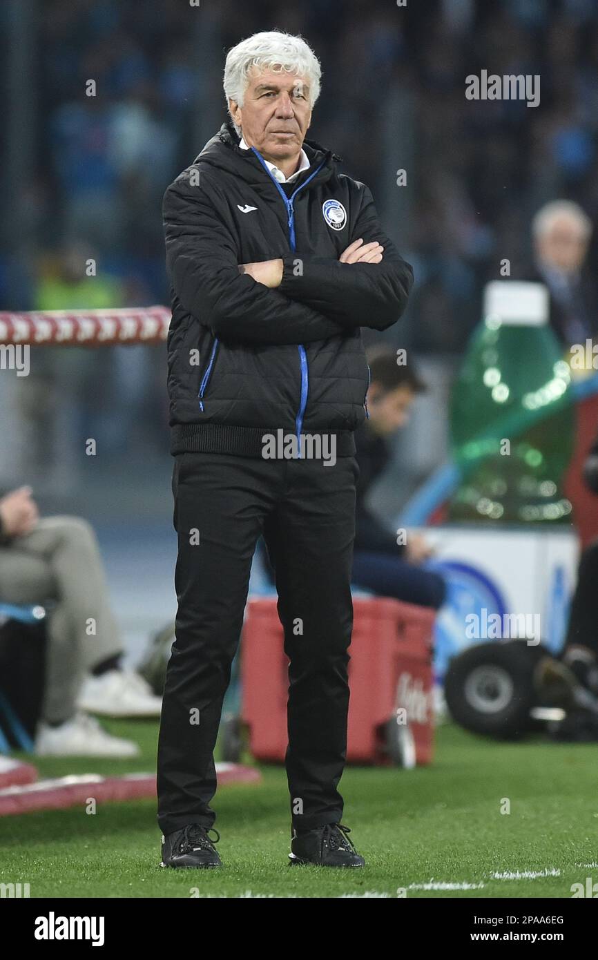 Napoli, Italia. 11th Mar, 2023. Gianpiero Gasperini allenatore di Atalanta durante la Serie A match tra SSC Napoli e Atalanta BC allo Stadio Diego Armando Maradona Credit: Independent Photo Agency/Alamy Live News Foto Stock
