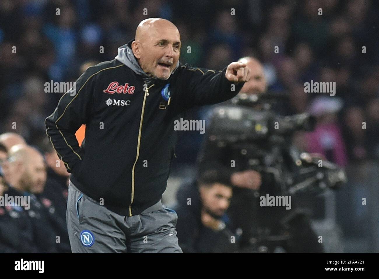 Napoli, Italia. 11th Mar, 2023. Luciano Spalletti allenatore della SSC Napoli Gesticulates durante la Serie Un match tra SSC Napoli e Atalanta BC allo Stadio Diego Armando Maradona Credit: Independent Photo Agency/Alamy Live News Foto Stock