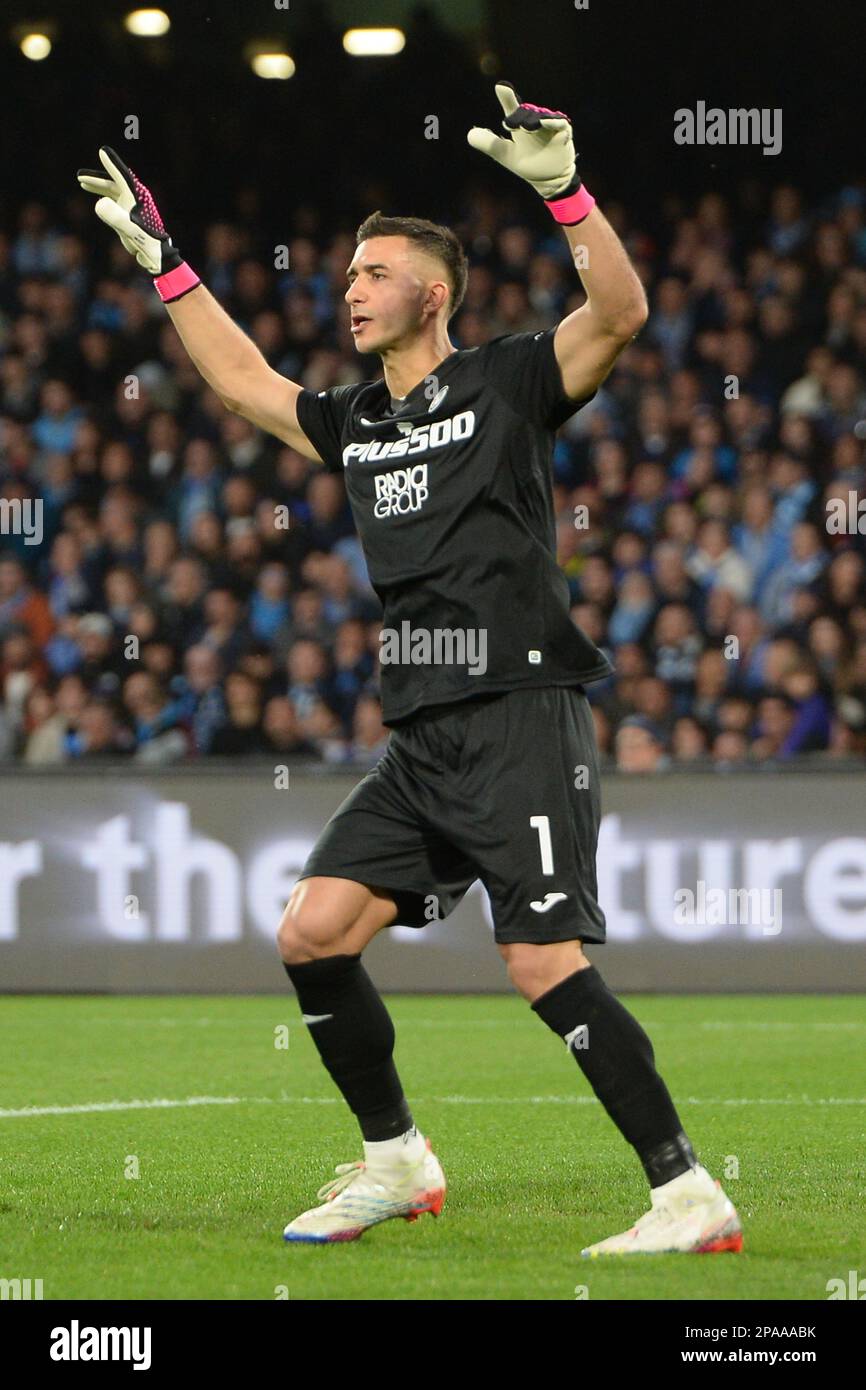 Napoli, Italia. 11th Mar, 2023. Juan Musso di Atalanta gesticulates durante la Serie Una partita tra SSC Napoli e Atalanta BC allo stadio Diego Armando Maradona Credit: Independent Photo Agency/Alamy Live News Foto Stock