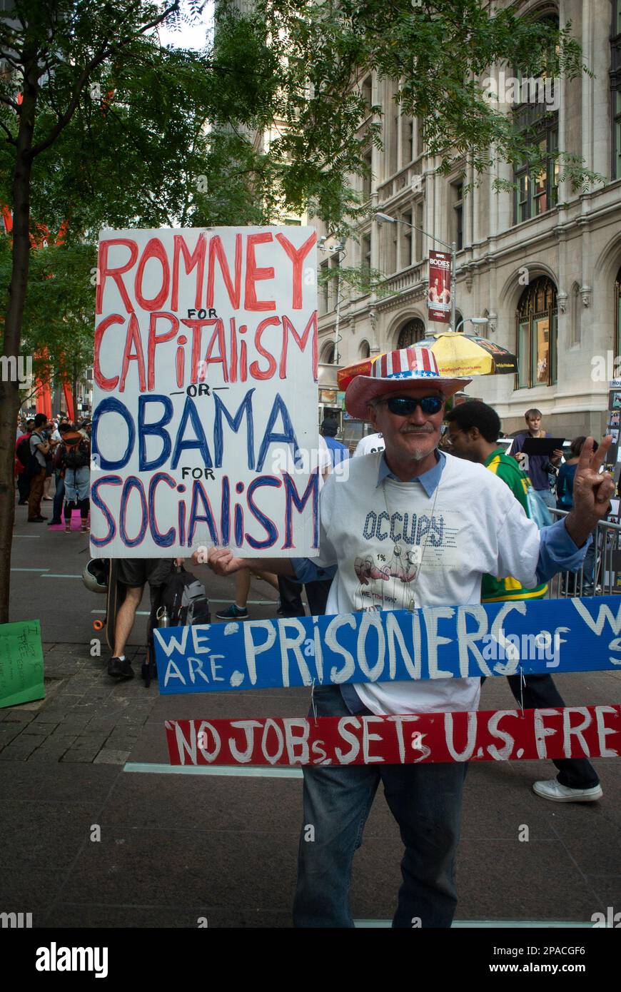 New York City, NY, USA, folla alla dimostrazione pubblica contro il capitalismo, 'Occupy Wall Street' 2012 Foto Stock