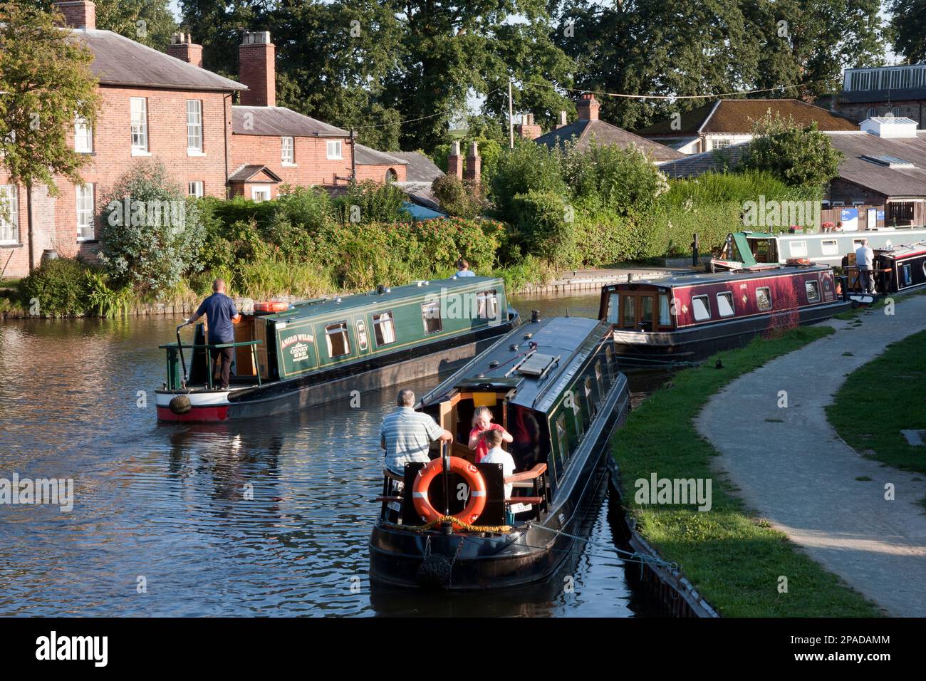 Shropshire Union canale a Ellesmere, Shropshire Foto Stock