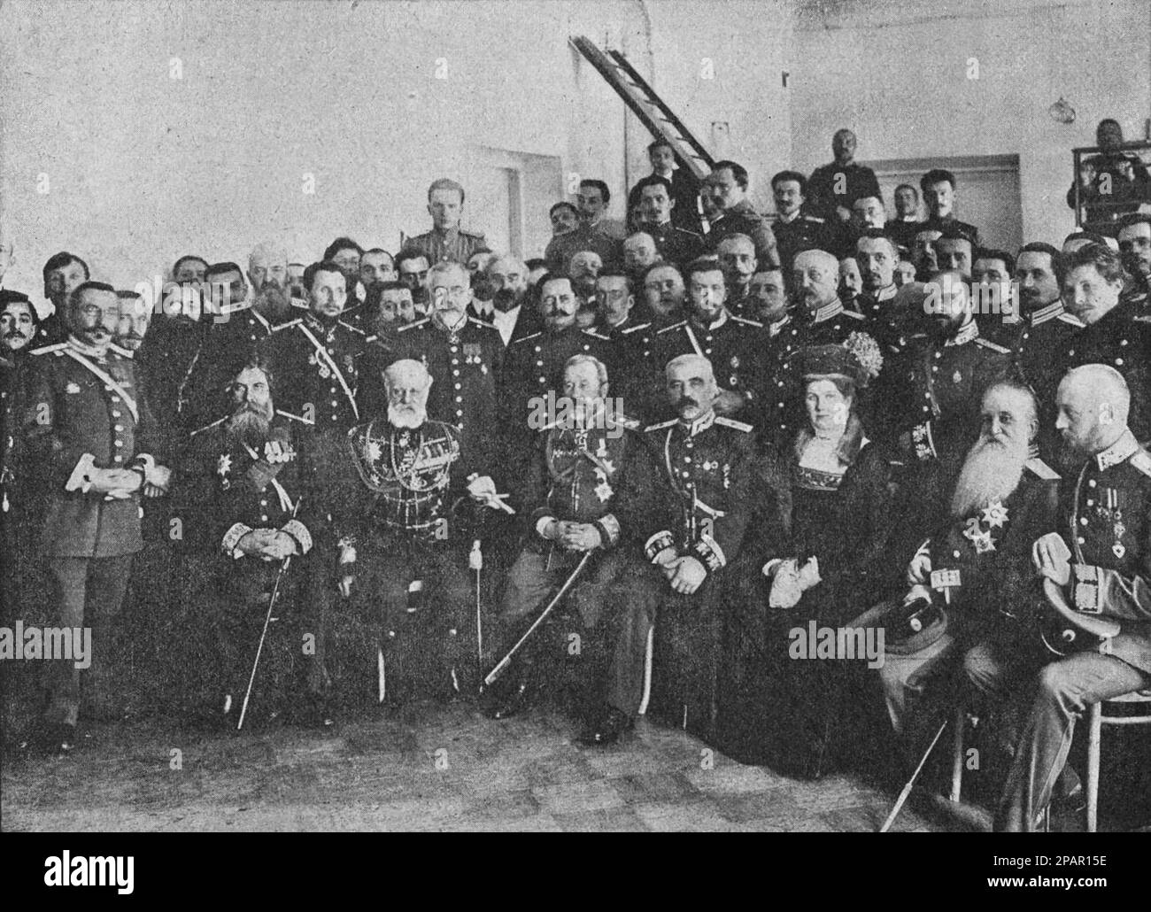 Ospiti onorati al 10th° anniversario della prima clinica ortopedica russa nel 1910. Foto, 1910. Foto Stock