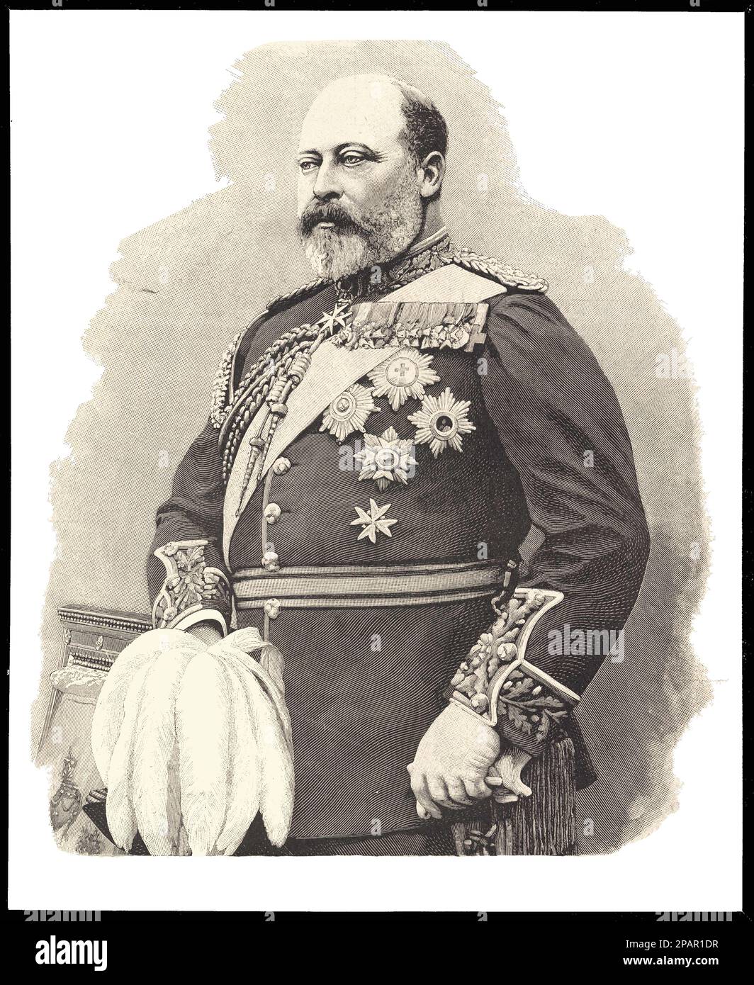 Re Edoardo VII Ritratto di 1910. Foto Stock