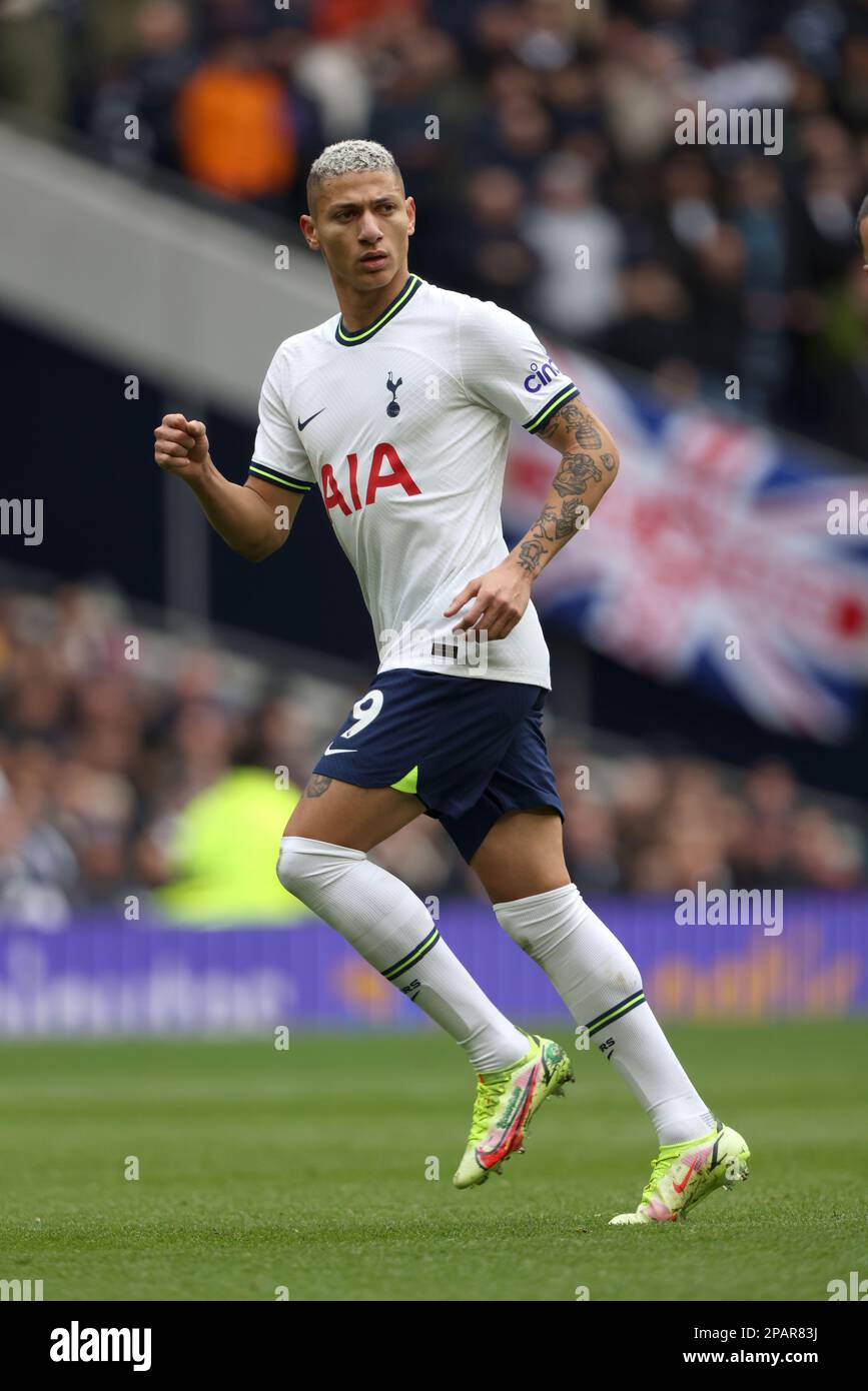 Londra, Regno Unito. 11th Mar, 2023. Richarlison (TH) alla partita EPL Tottenham Hotspur contro Nottingham Forest, al Tottenham Hotspur Stadium, Londra, Regno Unito il 11th marzo 2023. Credit: Paul Marriott/Alamy Live News Foto Stock