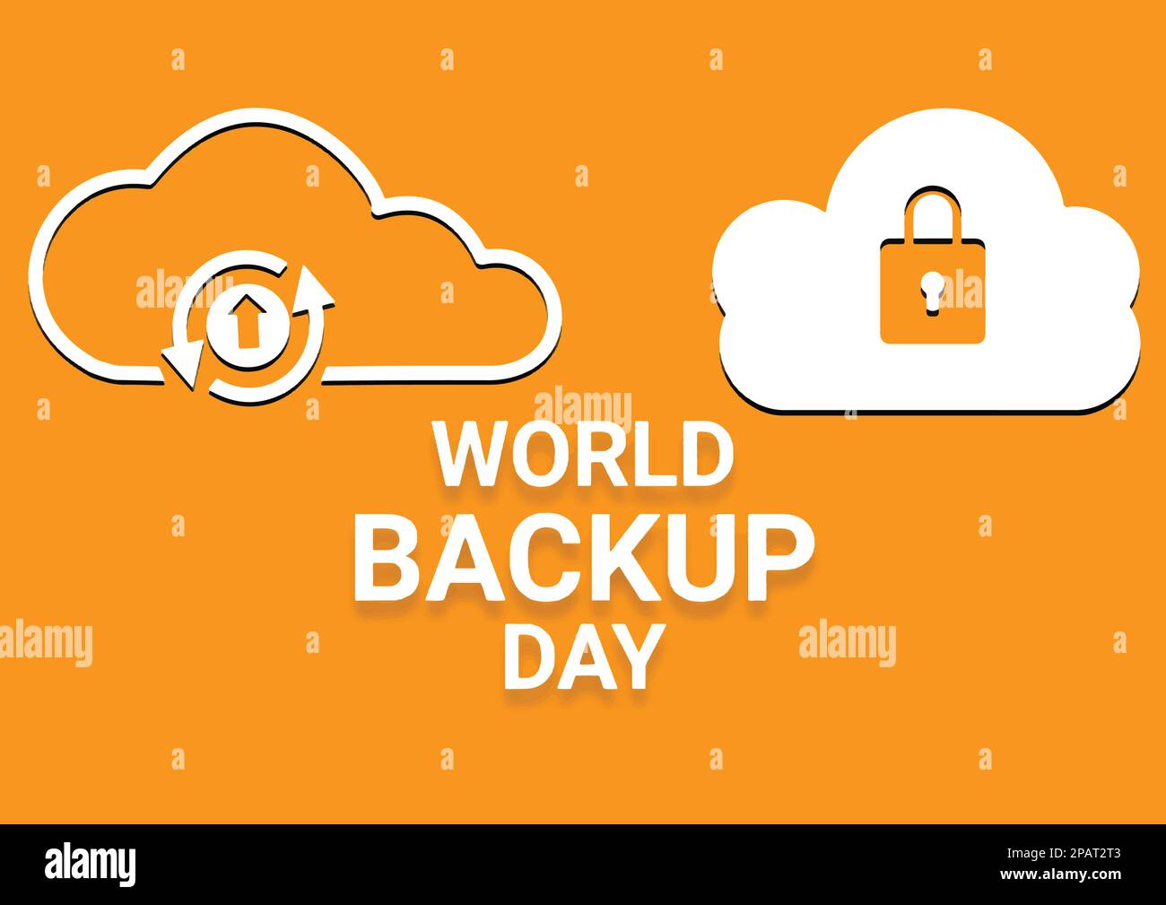 Giornata mondiale del backup. Illustrazione vettoriale. Elemento di design per poster, scheda, banner. Illustrazione Vettoriale