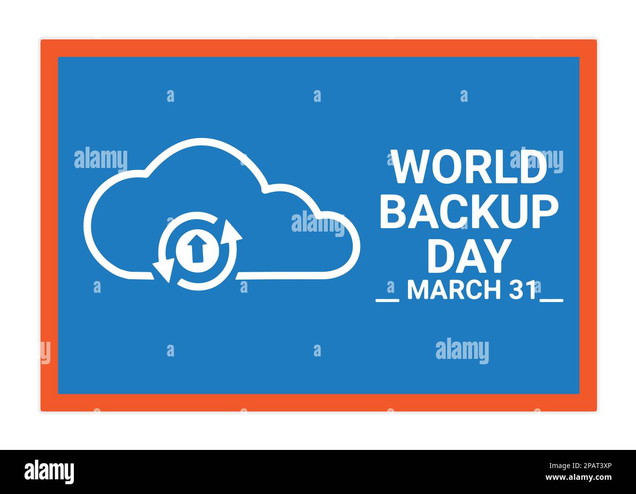 Giornata mondiale del backup. Marzo 31. Giornata importante nel mondo. Illustrazione vettoriale Illustrazione Vettoriale