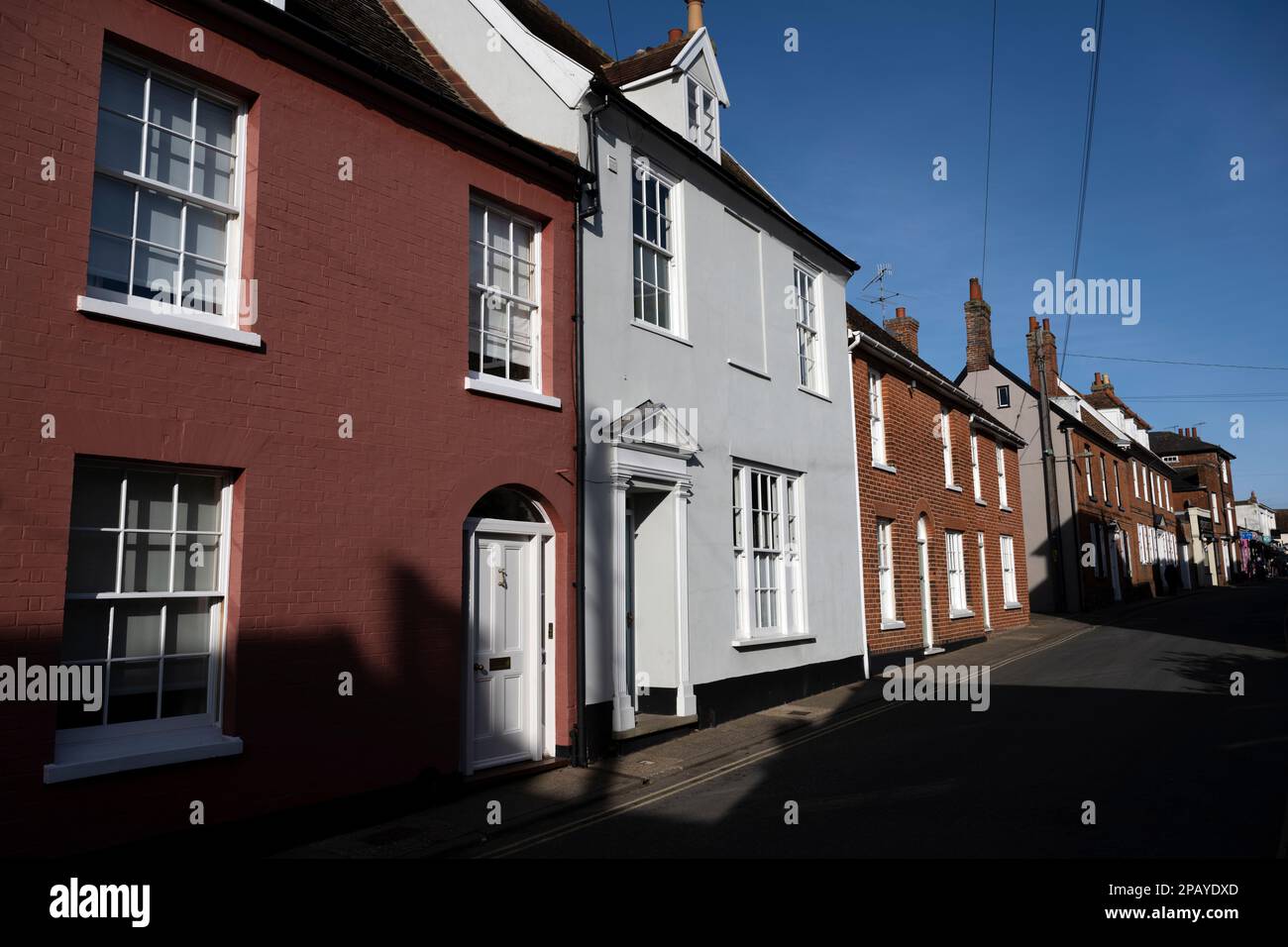 Immobili residenziali Cumberland Street Woodbridge Suffolk Inghilterra Foto Stock