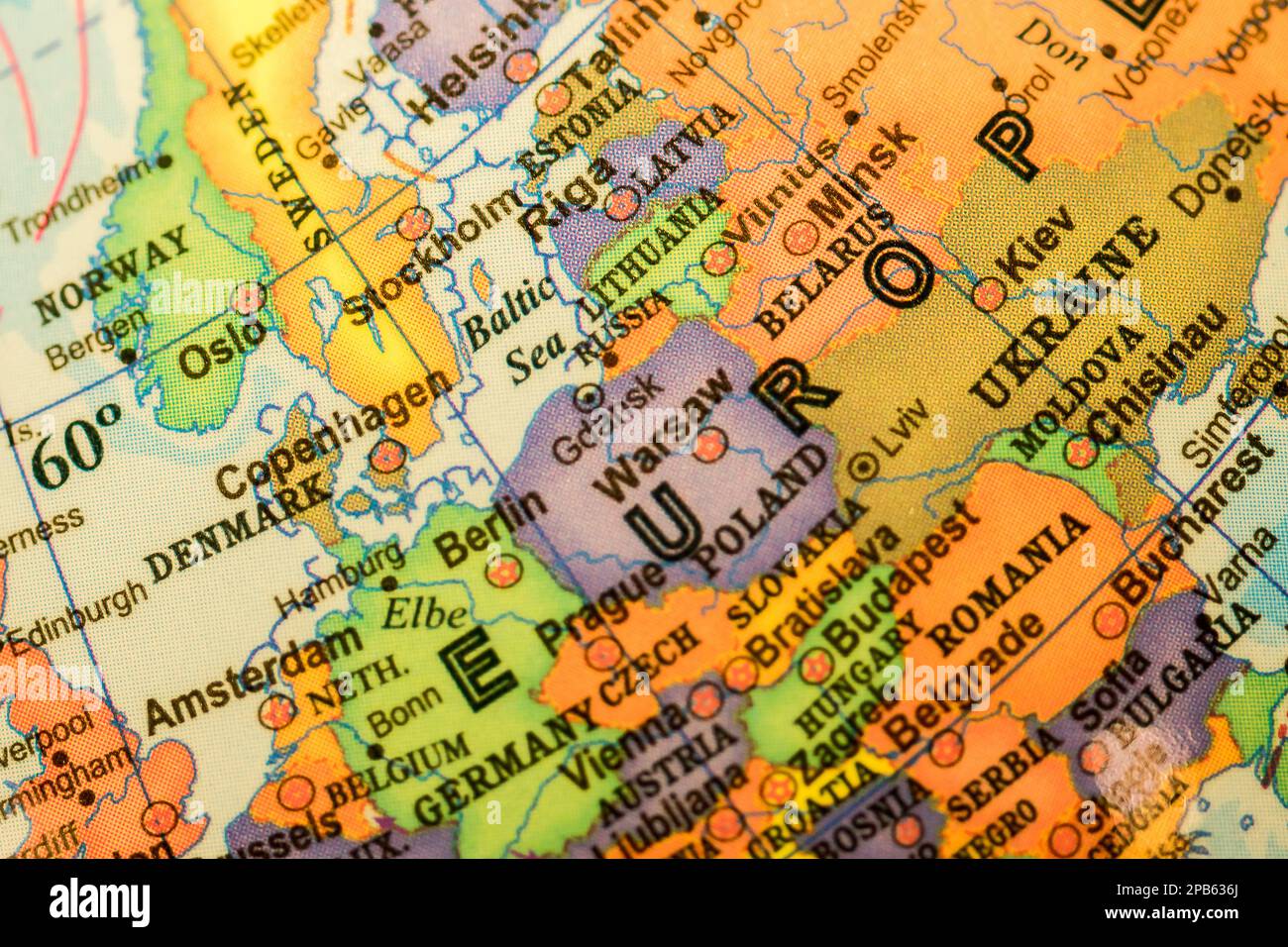 Mappa dell'Europa, posizione europea , Paesi europei sulla mappa Foto ...