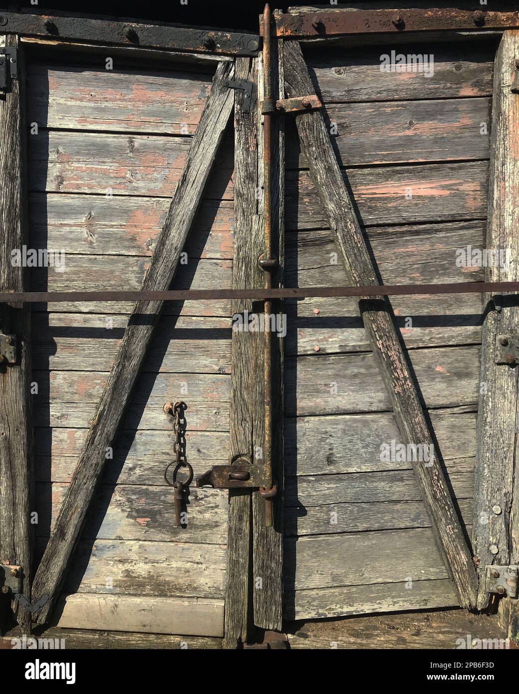 Vecchie porte in legno Foto Stock