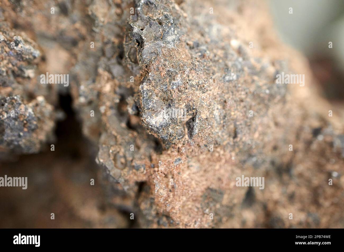 Primo piano della roccia lavica vulcanica Lanzarote, Isole Canarie, Spagna Foto Stock