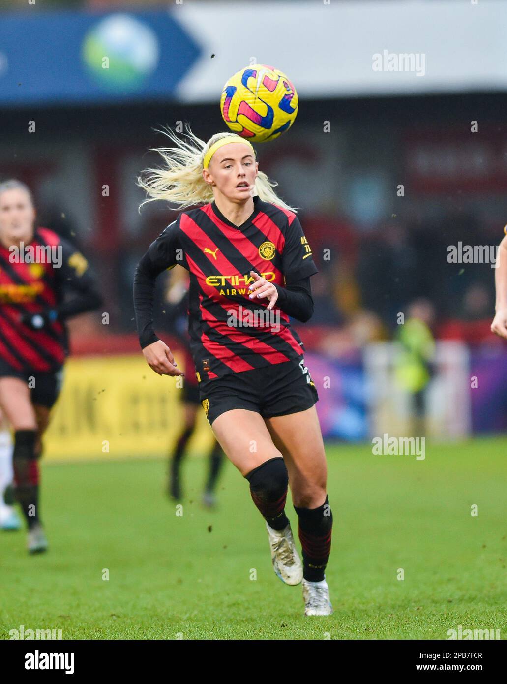 Crawley UK 12 marzo 2023 - Chloe Kelly di Manchester City durante la partita di Barclays Women's Super League tra Brighton & Hove Albion e Manchester City: Credit Simon Dack /TPI/ Alamy Live News - solo uso editoriale Foto Stock
