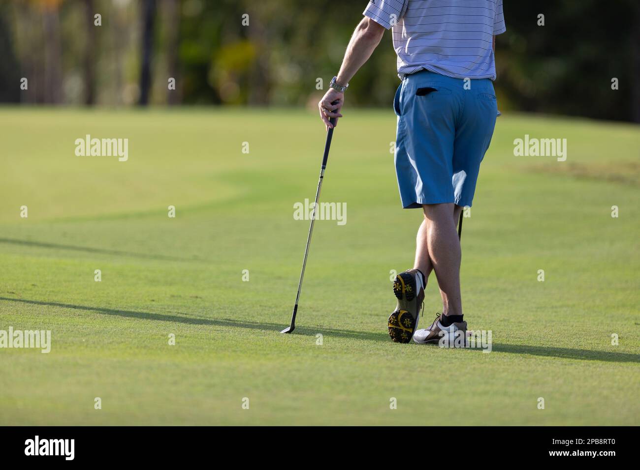 Un uomo che gioca a golf al Trump National Doral Golf Course, Miami, Florida, USA Foto Stock