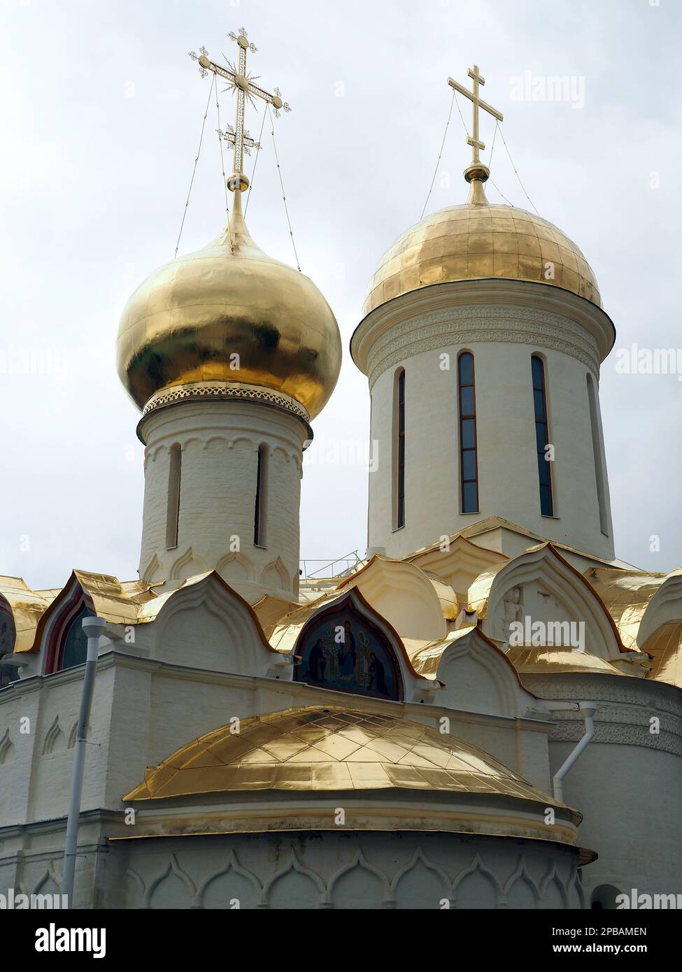 Trinity Cathedral, Trinity Lavra di San Sergius, monastero russo, Sergiyev Posad, Russia, patrimonio dell'umanità dell'UNESCO Foto Stock